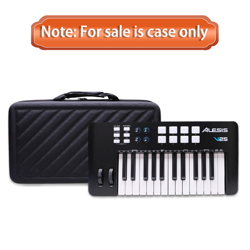 Carcasă LTGEM EVA pentru controler de tastatură MIDI USB Alesis V25 MKII cu 25 de taste sensibile la viteză, carcasă de depozitare pentru instrumente muzicale