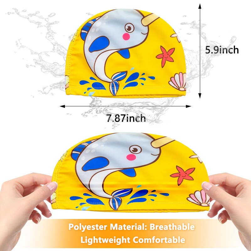 Bērnu multfilmas peldcepures bērniem elastīgs audums peldbaseins ūdens sporta veids aizsargāt ausis cepure Peldcepures cepures zēni meitenes