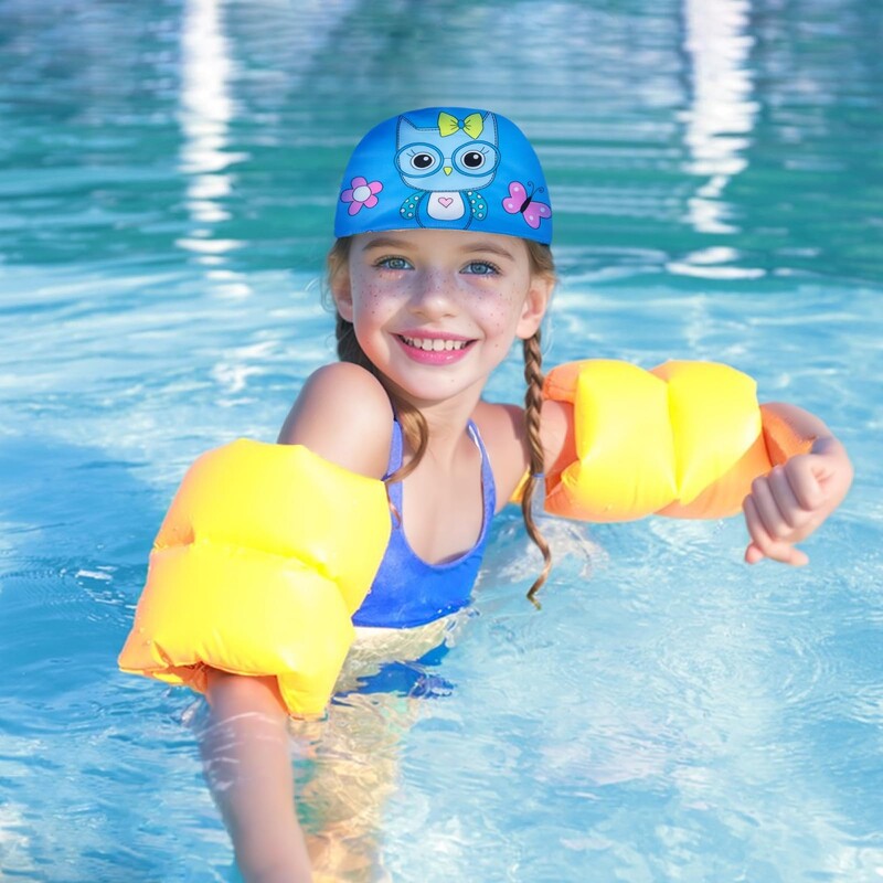 Bērnu multfilmas peldcepures bērniem elastīgs audums peldbaseins ūdens sporta veids aizsargāt ausis cepure Peldcepures cepures zēni meitenes