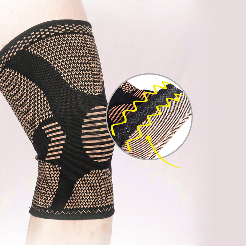 1 buc. Genunchiere de cupru de susținere a articulațiilor genunchiere pentru artrită, ameliorarea durerii articulare, genunchi de compresie pentru fitness sportiv