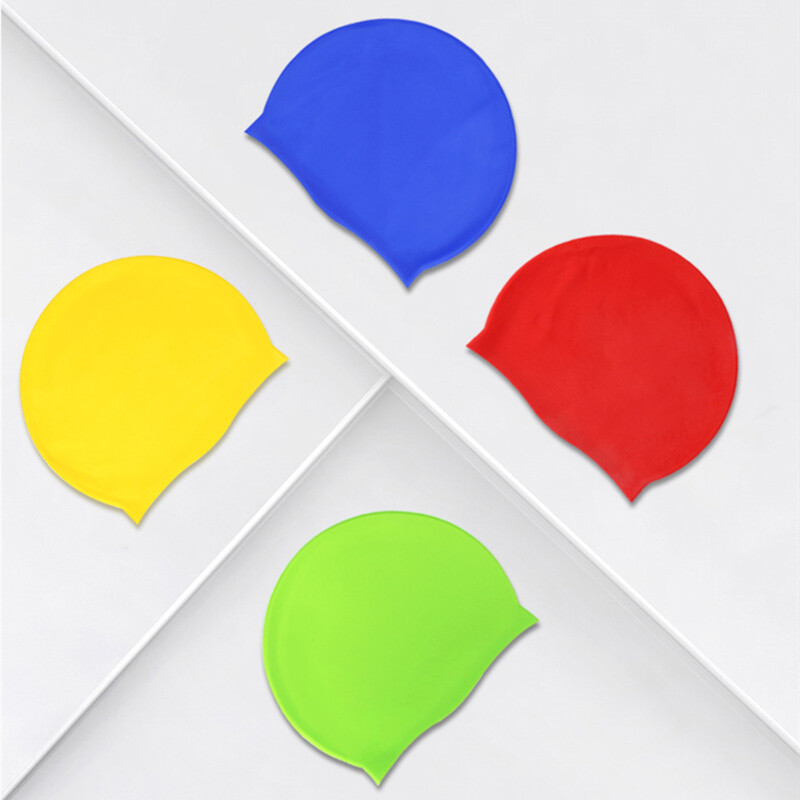 Șepci de înot din silicon pentru femei, bărbați, șapcă de înot impermeabilă, capac din latex, protecție pentru urechi, pălărie mare de scufundări, pălărie de piscină cu elasticitate ridicată