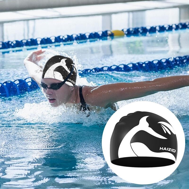 Silicon Bărbați Femei Păr lung Pălărie pentru piscină Sport Adulti Protejează urechile Pălărie pentru înot Capac elastic și ușor ﻿