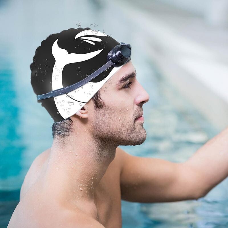 Silicon Bărbați Femei Păr lung Pălărie pentru piscină Sport Adulti Protejează urechile Pălărie pentru înot Capac elastic și ușor ﻿