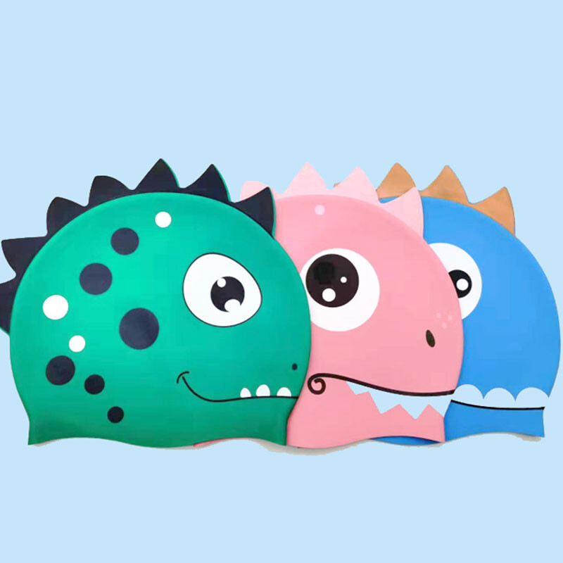 Nouă șapcă de înot din silicon din desene animate, impermeabilă, cu păr lung, pentru sport, pentru piscină, pentru adulți și copii, șapcă de înot elastică