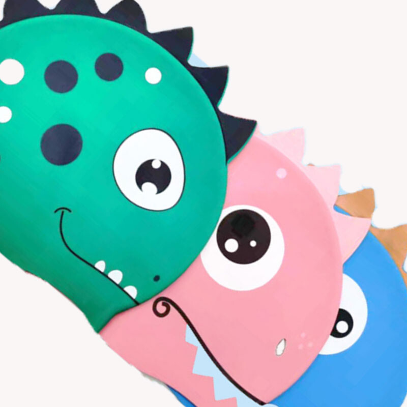 Nouă șapcă de înot din silicon din desene animate, impermeabilă, cu păr lung, pentru sport, pentru piscină, pentru adulți și copii, șapcă de înot elastică