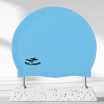 Cască de înot din silicon, impermeabilă, pălărie de înot pentru bărbați, femei, adulți, copii, păr lung, șepci de piscină, echipament de scufundări, șapcă elastică nou