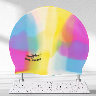 Cască de înot din silicon, impermeabilă, pălărie de înot pentru bărbați, femei, adulți, copii, păr lung, șepci de piscină, echipament de scufundări, șapcă elastică nou