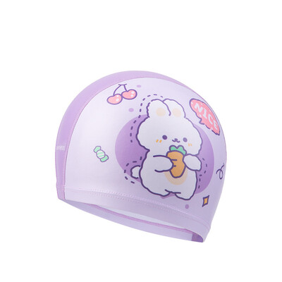 COPOZZ Cartoon Copii Șapcă de înot Copii PU Impermeabil Protecție urechi Pălărie de înot Căciuli de baie elastice Șepci de piscină pentru băieți Fată