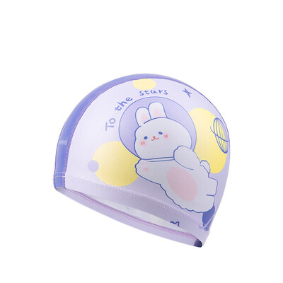 COPOZZ Cartoon Copii Șapcă de înot Copii PU Impermeabil Protecție urechi Pălărie de înot Căciuli de baie elastice Șepci de piscină pentru băieți Fată