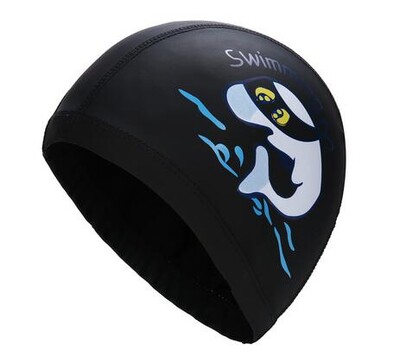 Șapcă de înot pentru copii, țesătură PU, impermeabilă, drăguț din desene animate, delfin, protejează urechile, părul lung, băieți, fete, șepci de piscină, pălărie