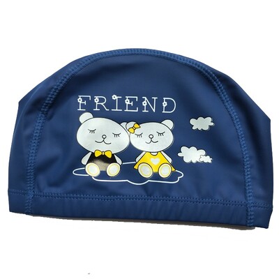 Șapcă de înot pentru copii, țesătură PU, impermeabilă, drăguț din desene animate, delfin, protejează urechile, părul lung, băieți, fete, șepci de piscină, pălărie