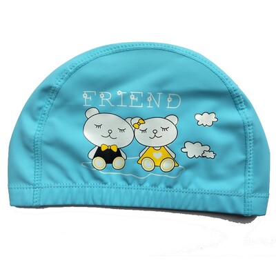 Șapcă de înot pentru copii, țesătură PU, impermeabilă, drăguț din desene animate, delfin, protejează urechile, părul lung, băieți, fete, șepci de piscină, pălărie