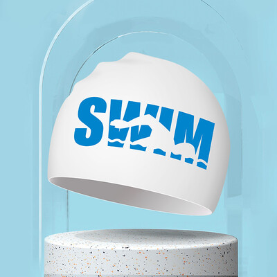 Șepci de înot imprimate pentru bărbați, femei, șepci de înot din silicon de dimensiuni mari, păr lung, protecție pentru urechi, șepci de înot pentru adulți, accesorii pentru piscină