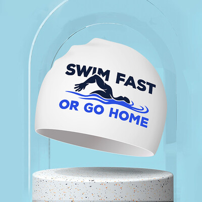 Șepci de înot imprimate pentru bărbați, femei, șepci de înot din silicon de dimensiuni mari, păr lung, protecție pentru urechi, șepci de înot pentru adulți, accesorii pentru piscină