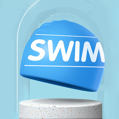 Șepci de înot imprimate pentru bărbați, femei, șepci de înot din silicon de dimensiuni mari, păr lung, protecție pentru urechi, șepci de înot pentru adulți, accesorii pentru piscină