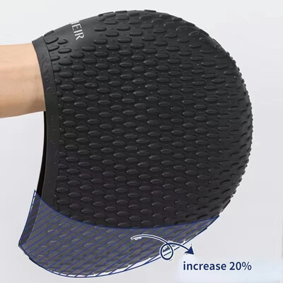Cască de înot cu picătură de apă din silicon Cască de înot cu bule mărită pentru adulți, super elastică, impermeabilă, protecție pentru urechi