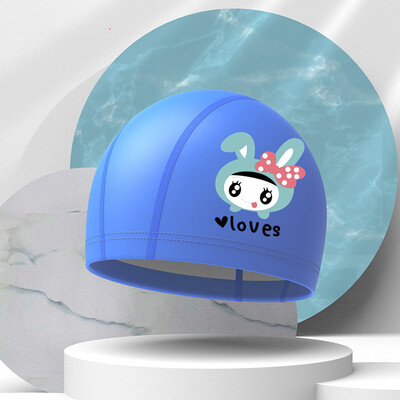 Căciulă de înot pentru copii, drăguță, impermeabilă, cu elasticitate ridicată, cu protecție pentru urechi, pălărie de înot pentru băieți, fete, desene animate, accesorii de înot pentru copii