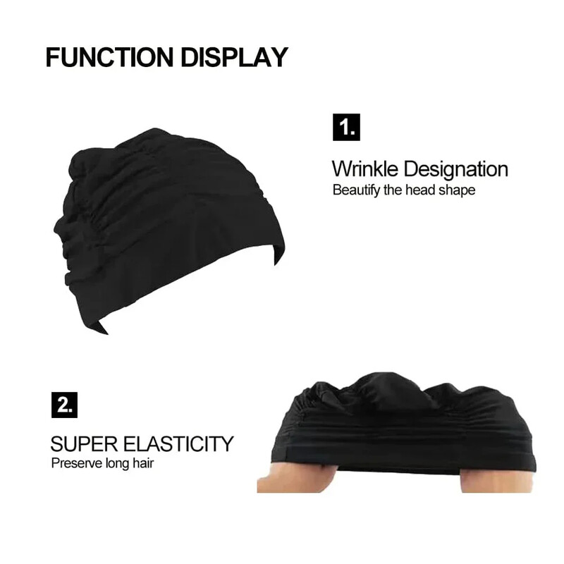 1PC kapa za plivanje Vruća rasprodaja Visoko elastična slobodna veličina s printom duge kose Sportska kapa za bazen Najlonski dijelovi turbana za vodene sportove