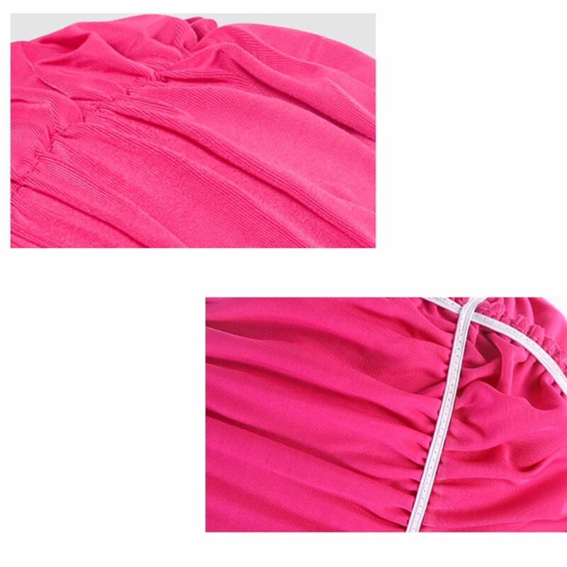 Платени шапки за плуване за жени Мъжки, плисирани еластични удобни шапки за баня Запазват прическата непроменена Найлонови платнени шапки за плуване