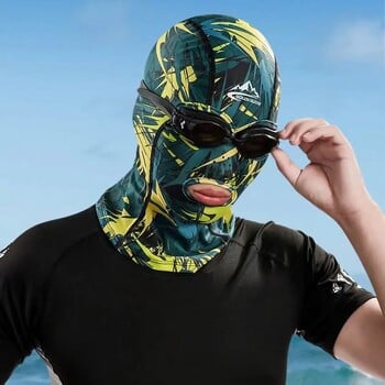 Swimming Diving Facekini UV Sun Protection Μάσκα για όλο το πρόσωπο Κεφάλι Κάλυμμα λαιμού Πρόσωπο Ελαστικό κάλυμμα κολύμβησης για καταδυτικά αθλητικά καπέλα Unisex