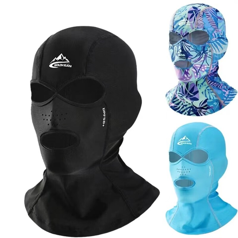 Плуване Гмуркане Facekini UV Слънцезащита Цяла маска за глава Покривало за врата Еластична шапка за плуване за гмуркане Спортни шапки Унисекс