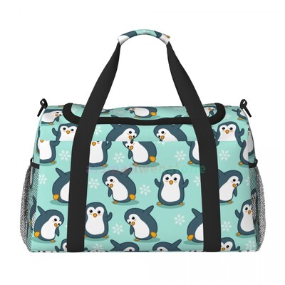 Penguin Travel Duffel Somas Personalizēta nedēļas nogales soma ar plecu siksnu Sporta sporta jogas bagāžas soma