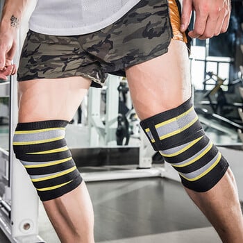 Knee Wraps Men Fitness Weight Lifting Ελαστικός Επίδεσμος Συμπίεση Υποστήριξη Γόνατου Αθλητικός ιμάντας Προστατευτικό Γόνατο Ζώνες Μανίκι