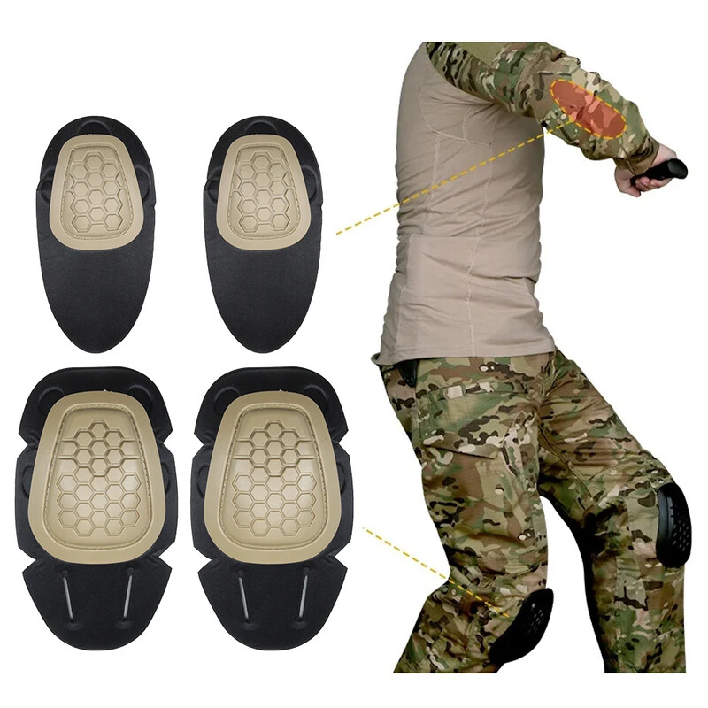 4 bucăți tactice verde Paintball Dragon Armor g4 costum de broască genunchiere și coadă pentru genunchi Airsoft set de protecție interpolată