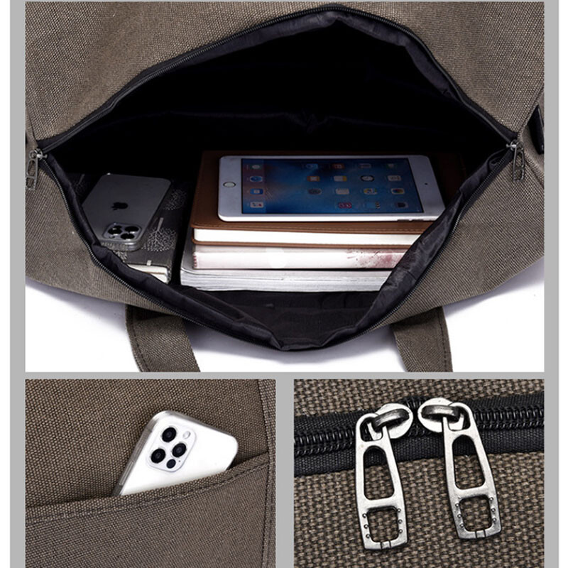 Geantă de călătorie pliabilă pentru bărbați, de pânză, de capacitate mare, unisex, pentru depozitarea bagajelor, în aer liber, portabilă, pentru fitness, pentru umăr XA858M