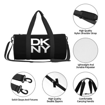 Στρογγυλή τσάντα ταξιδιού Duffel D-DKNY Tote Ανδρική Γυναικεία τσάντα γυμναστικής χειραποσκευής μεγάλης χωρητικότητας