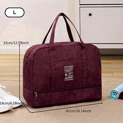 Modes saliekamā ceļojumu soma sievietēm Oksfordas ceļojumu nedēļas nogales nakšņošanas somas Lielas ietilpības rokas bagāžas rokas bagāžas soma un aksesuāru piederumi