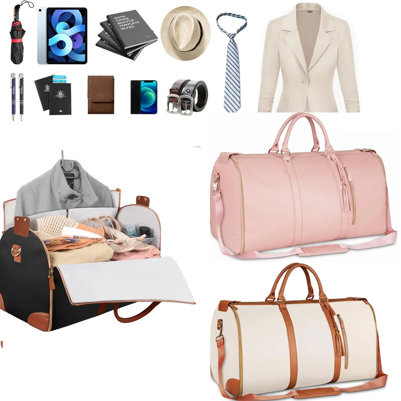 Geantă de călătorie portabilă, convertibilă, de capacitate mare, impermeabilă, de weekend Geantă de transport elegantă, de designer multifuncțional