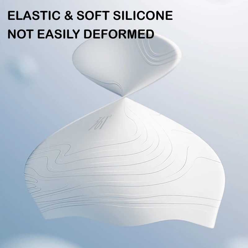 Zīmola Adlut apdrukāta silikona peldcepure Neslīdoša Ērta baseina peldcepure sievietēm gariem matiem vīriešiem Bonnet De Natation Femme