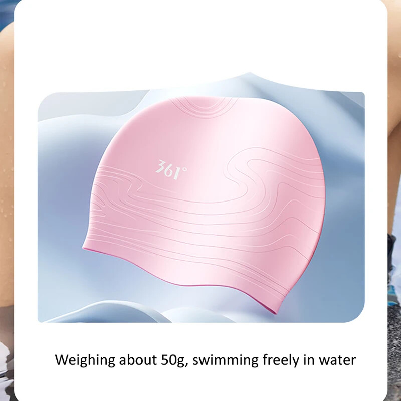 Zīmola Adlut apdrukāta silikona peldcepure Neslīdoša Ērta baseina peldcepure sievietēm gariem matiem vīriešiem Bonnet De Natation Femme