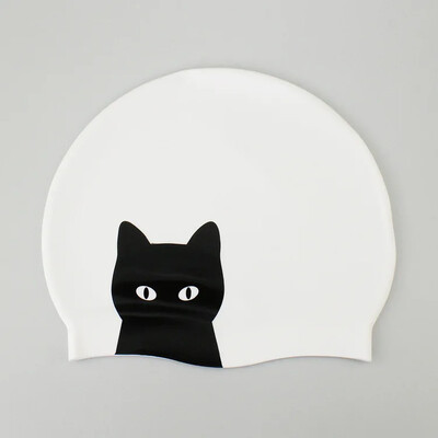 Șepci de înot universale pentru copii adulți protecție urechi șapcă de înot din silicon imprimare șapcă de înot drăguță cu desene animate Accesorii pentru piscină