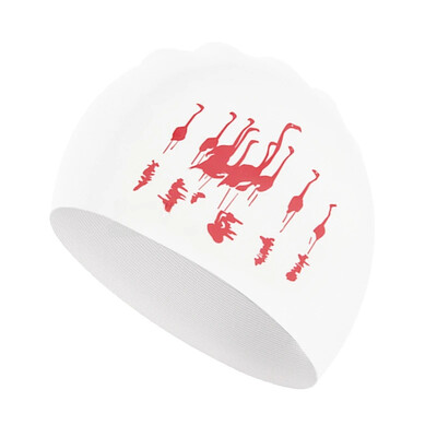 Șepci de înot universale pentru copii adulți protecție urechi șapcă de înot din silicon imprimare șapcă de înot drăguță cu desene animate Accesorii pentru piscină