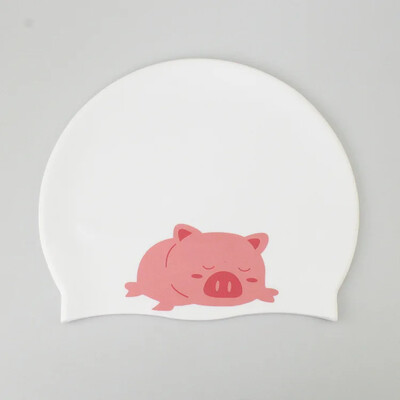 Șepci de înot universale pentru copii adulți protecție urechi șapcă de înot din silicon imprimare șapcă de înot drăguță cu desene animate Accesorii pentru piscină