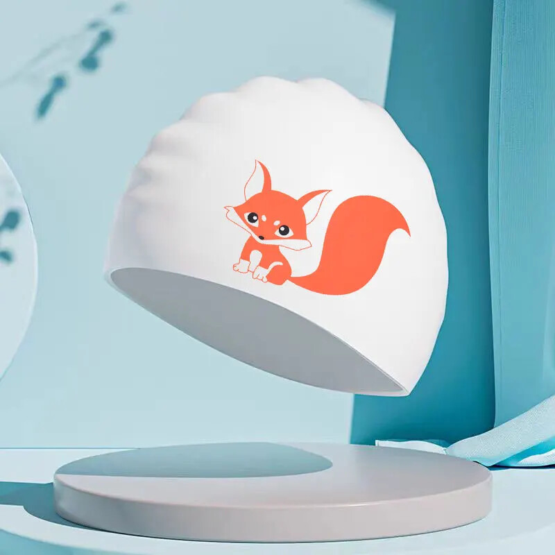 Șepci de înot universale pentru copii adulți protecție urechi șapcă de înot din silicon imprimare șapcă de înot drăguță cu desene animate Accesorii pentru piscină