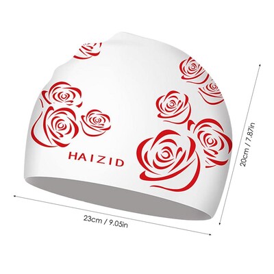 Îngroșare silicon pentru înot pentru păr lung cu design imprimat șepci de înot din silicon pentru femei copii bărbați adulți băieți fete