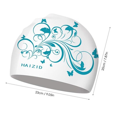 Îngroșare silicon pentru înot pentru păr lung cu design imprimat șepci de înot din silicon pentru femei copii bărbați adulți băieți fete