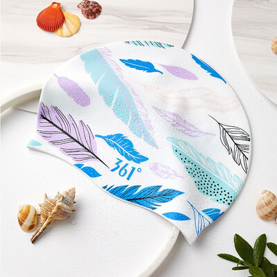 Șepci de înot unisex, impermeabile, imprimate, confortabile din silicon, elastic anti-alunecare pentru bărbați, femei, sporturi acvatice