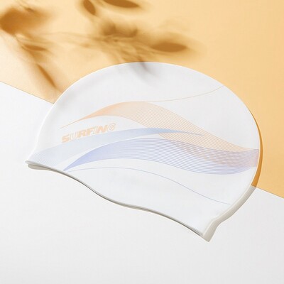 Șepci de înot unisex, impermeabile, imprimate, confortabile din silicon, elastic anti-alunecare pentru bărbați, femei, sporturi acvatice