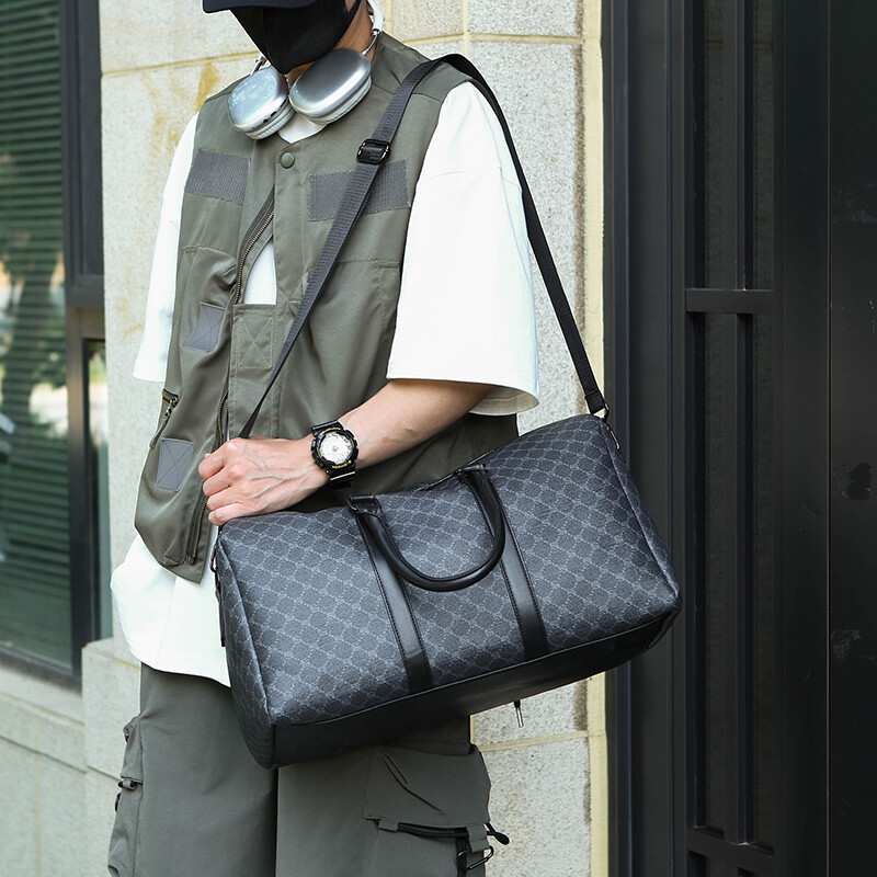 Geantă de călătorie neagră pentru bărbați, de capacitate mare, pentru călătorii de afaceri, genți de umăr pentru bărbați.