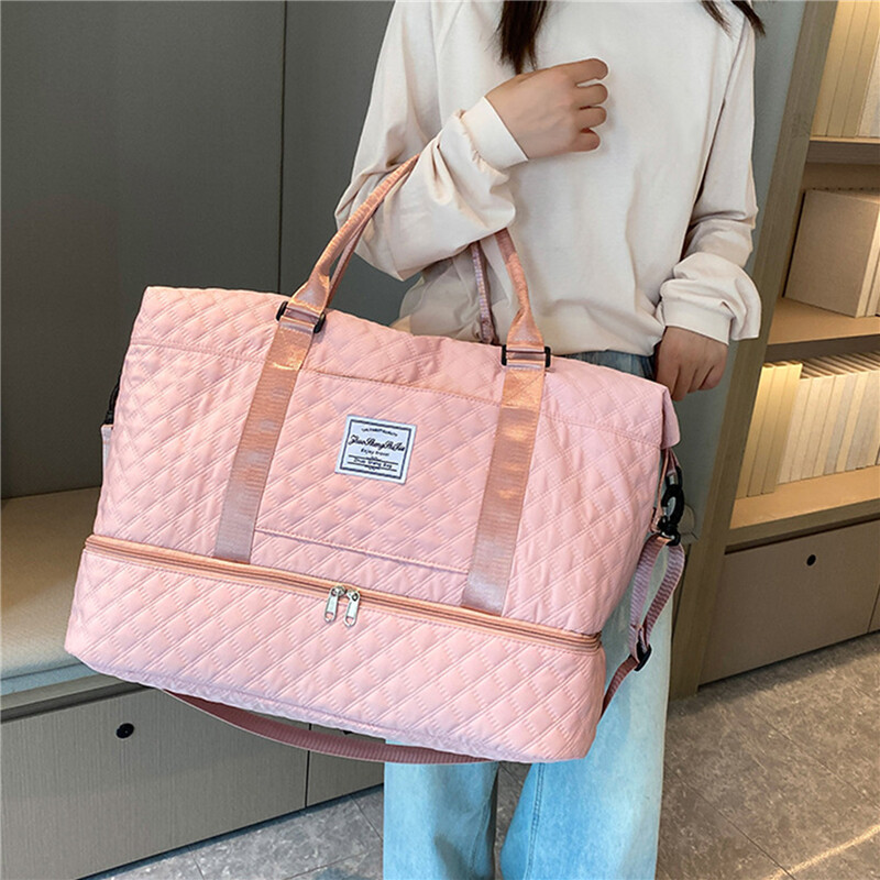 Genți pentru femei Genți de călătorie de capacitate mare Geanta de mână impermeabilă Genți de voiaj de călătorie Genți de fitness pentru yoga pentru femei cu compartiment pentru pantofi