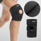 1 buc. genunchiere elastică reglabilă pentru susținere a genunchilor, rotulă, genunchiere, cu gaură, genunchiere sportivă, curea de protecție pentru alergare O2U1