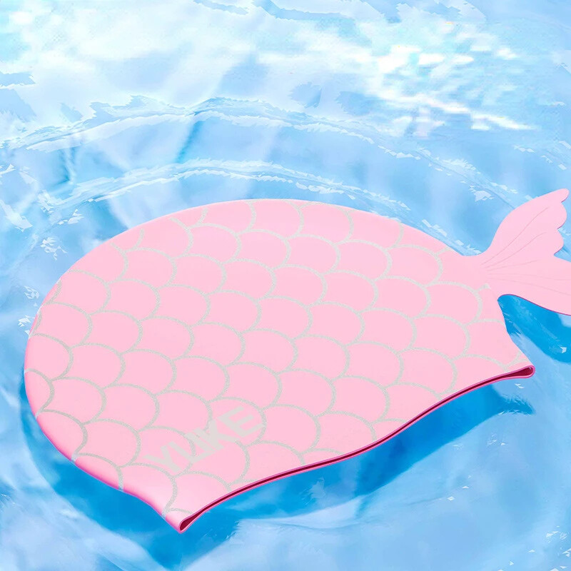 Șapcă de înot pentru copii în formă de pește, cu desene animate, din silicon, anti-alunecare, impermeabilă, pălărie de înot, accesorii pentru piscină, băieți, fete, copii, echipament de înot