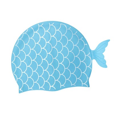 Pălărie de înot pentru copii Pălărie de baie în stil sirenă din silicon pentru fete Pălărie de înot pentru copii cu elasticitate ridicată Accesorii pentru piscină pt.