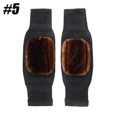 1 pereche de genunchi de iarnă din cașmir, mânecă de încălzire a genunchilor pentru picior, unisex, suport pentru genunchiere de lână pentru dureri articulare, tendinită, artrită
