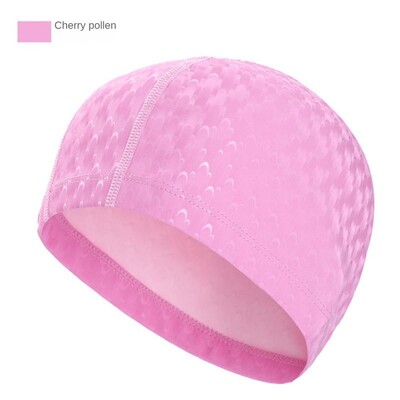 Șepci de înot din țesătură PVC Bărbați Femei Pălărie de piscină Cristal Cub de apă Grile Urechi impermeabile Păr lung Pălărie sport Accesorii