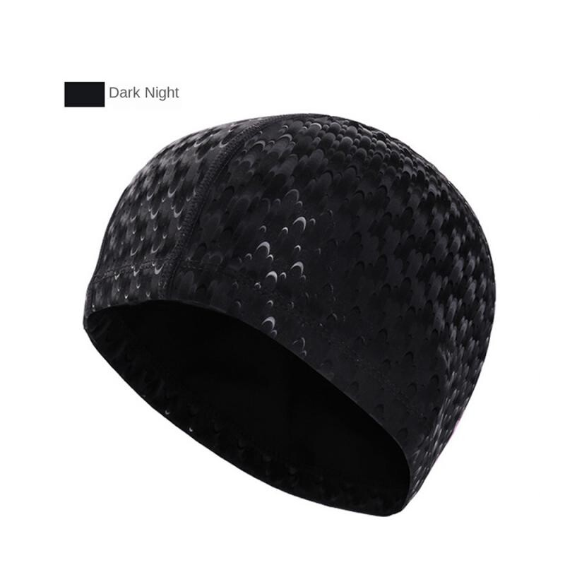 Șepci de înot din țesătură PVC Bărbați Femei Pălărie de piscină Cristal Cub de apă Grile Urechi impermeabile Păr lung Pălărie sport Accesorii
